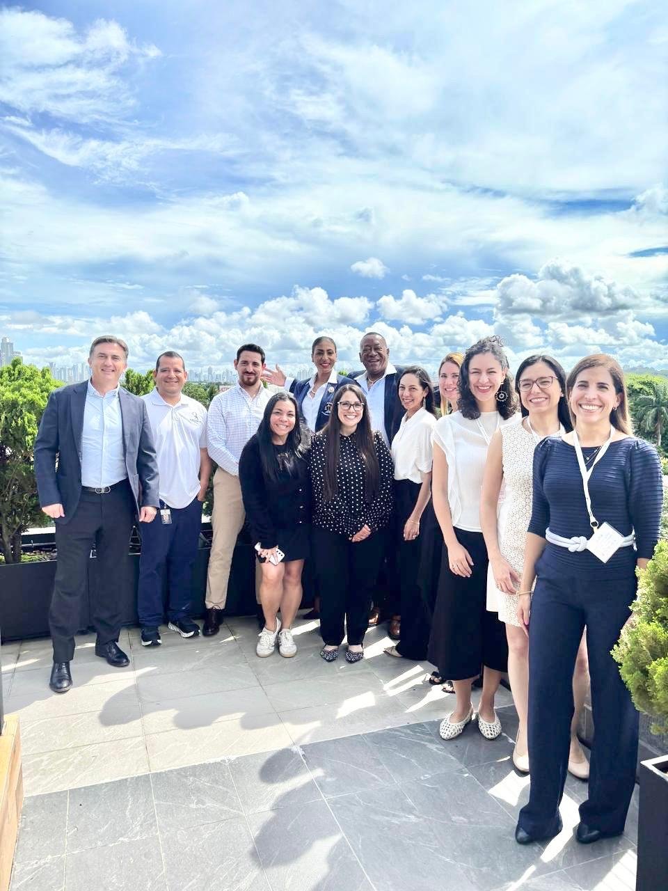 Primerus delegation on a rooftop terrace in Panama City